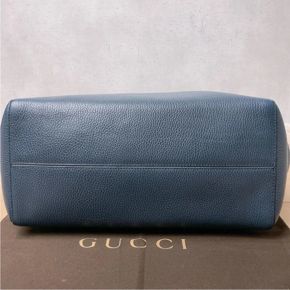 Gucci Blue Leather Shoulder Bag - Picture 5 of 10